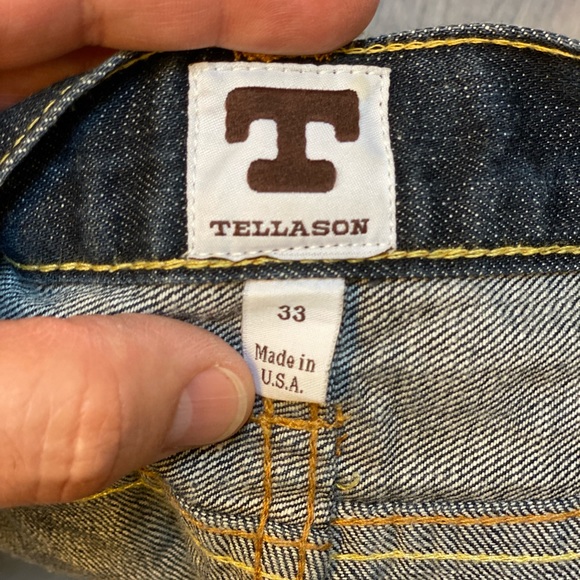 Tellason White Oak Cone Selvedge Jeans - 33x24.5 - Picture 4 of 9